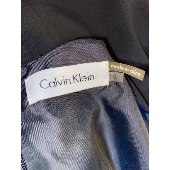 NWT $89.98 size 10 Black Back Zip Calvin Klein 3/4 Sleeves Dress - Picture 12 of 12